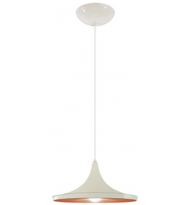 Pendente Style Hong Kong alumínio branco c/ cobre