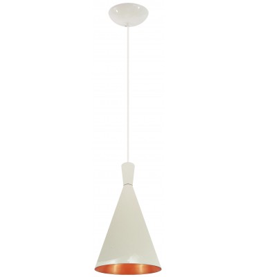 Pendente Style Indian alumínio branco c/ cobre