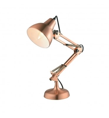 Luminária de mesa articulada cobre