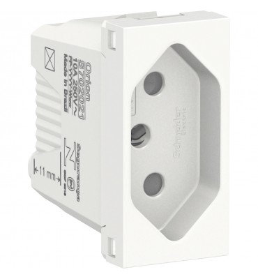 Módulo tomada 2P+T 10A 250V BR