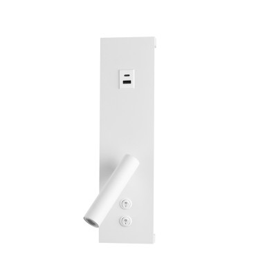 Arandela Enna LED 3+9W 3000K com USB e USB-C branca