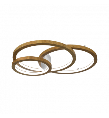 Plafon/Arandela Circular Frame louro freijó