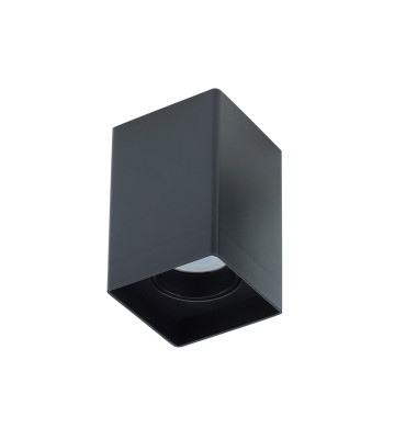 Spot de sobrepor Loch PAR20 quadrado preto