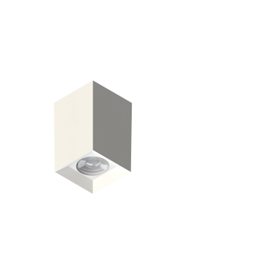 Plafon Tower MR16 quadrado face recuada branco