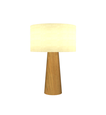 Abajur Cônico Louro freijó