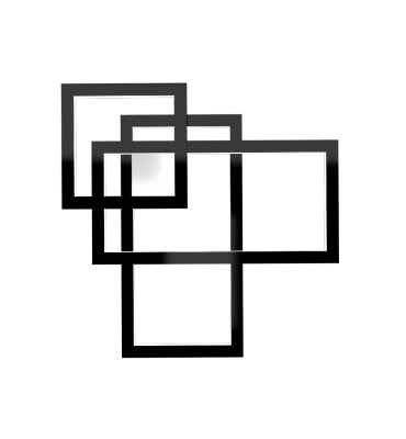 Plafon/Arandela Quadrado Frame 