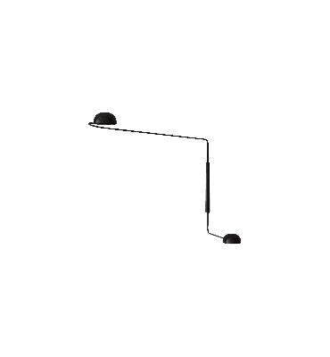 Arandela Bailarina esquerda LED 3W 3000K IRC90 preta by WJ