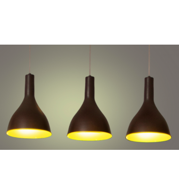 Pendente Tri Bally branco/dourado