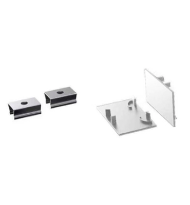 Kit garra + tampa para perfil 4237 branco