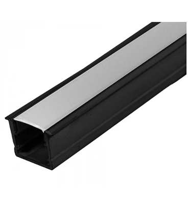 Perfil de embutir 24x15mm preto