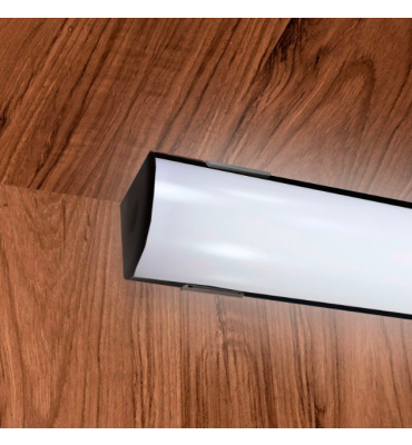 Perfil de sobrepor 16x16mm preto