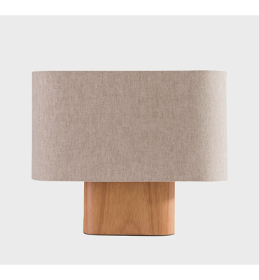 Abajur Elíptico castanho com cúpula linha orion