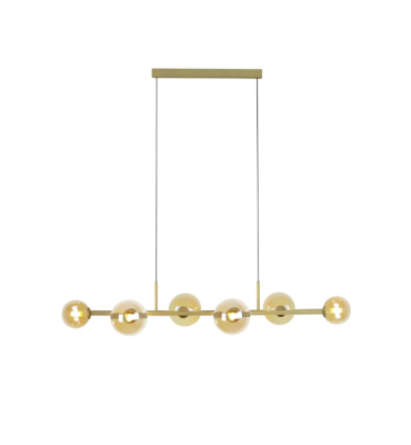 Pendente Orbit 6 esferas champagne dourado