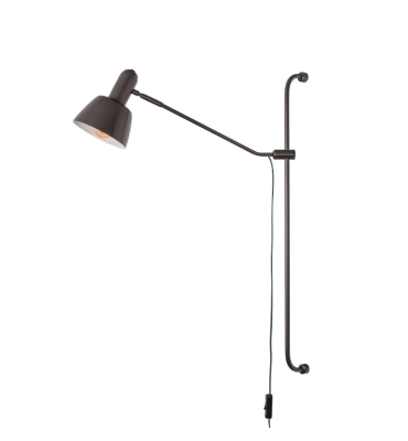 Arandela Frida regulável preto, preto e branco