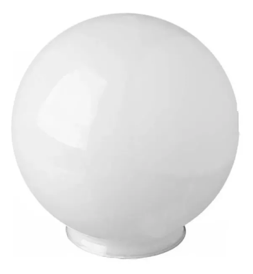 Esfera 15x28cm lisa leitosa com colar