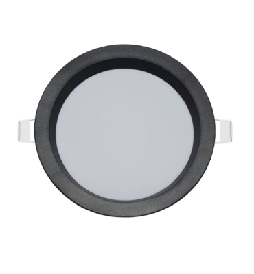 Painel LED embutir redondo recuado 20W 4000K preto Save Energy