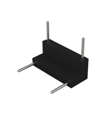 Conector 90º teto/parede infinity para trilho magnético preto