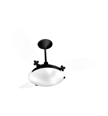 Ventilador de teto New Delta Slim 3 pás preto