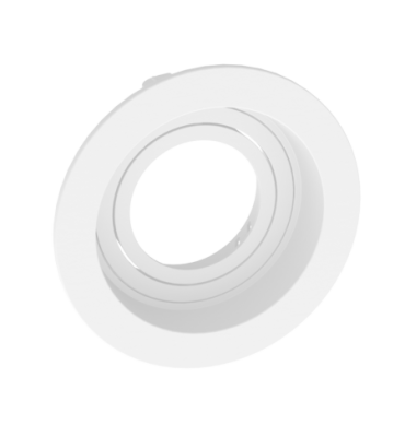 Embutido mini dicróica redondo recuado branco