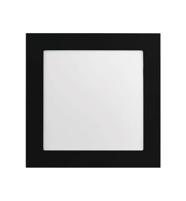 Painel LED embutir quadrado 20W 3000K preto Save Energy