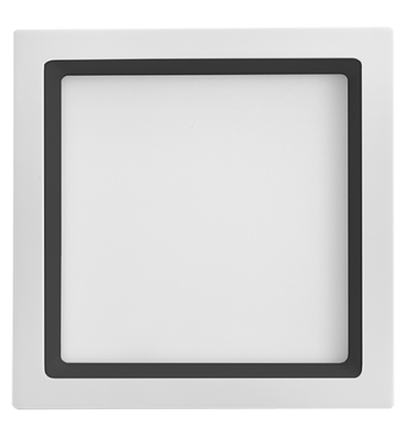 Painel LED embutir quadrado com recuo preto 20W 3000K 22,5cm Save Energy