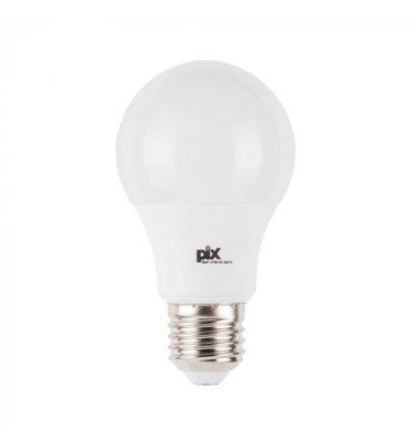 Lâmpada bulbo LED 9W 3000K Pix