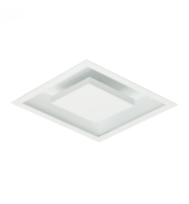 Plafon de embutir luz indireta 45x45cm branco