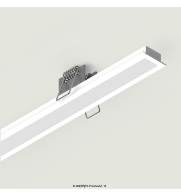 Perfil de embutir minislim 25x11mm branco