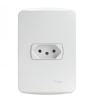 Placa c/ 1 tomada 10A branca Miluz