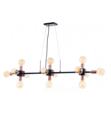 Pendente preto fosco com champagne