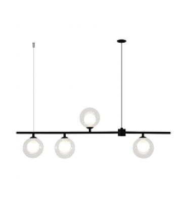 Pendente Orbit 4 esferas transparentes PT