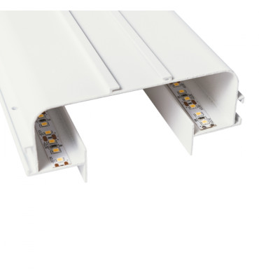 Perfil de embutir no frame luz indireta 12,3x5,5cm branco