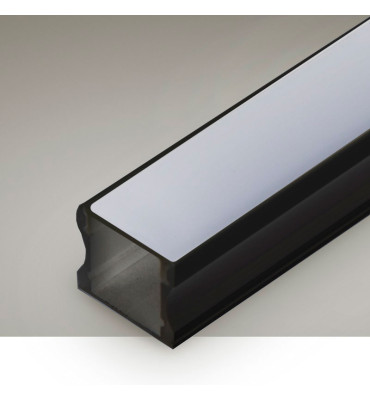 Perfil de sobrepor 17x15mm preto