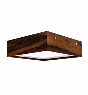 Plafon quadrado aberto 40cm Imbuia
