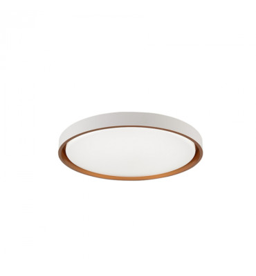 Plafon Montana 41cm LED 3000K/4000K/6000K (24W 3K/6K, 48W 4K) branco e dourado