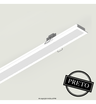 Perfil de embutir specialslim 35x13,5mm preto