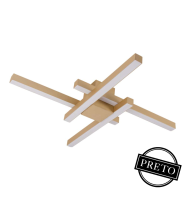 Plafon/arandela Lara slim LED 24,4W 3000K preto