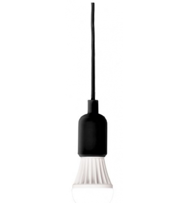 Pendente Bico de luz emborrachado preto