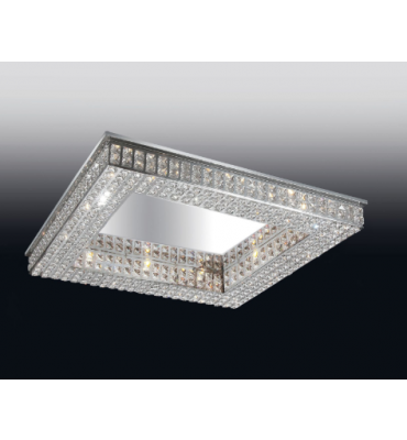 Plafon cromado com cristais clear
