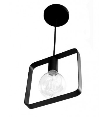  Pendente geométrico quadrado dourado