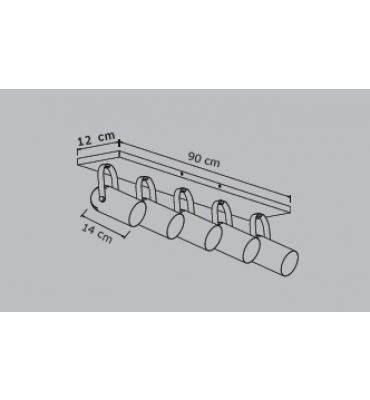SPOT CIRCULAR TRILHO C/ 4L PTO