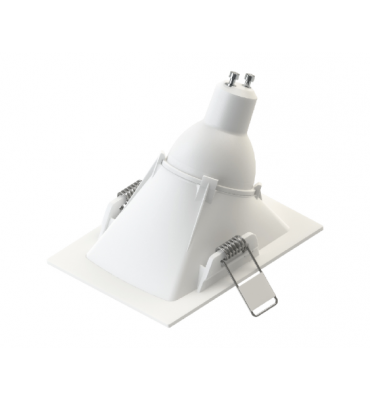 Embutido MR16 angular recuado branco