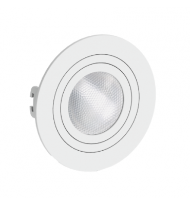 Embutido PAR20 redondo plano branco
