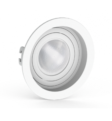 Embutido PAR20 redondo recuado branco
