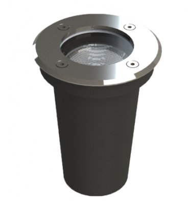 Embutido de solo LED 8W 2700K IP67 redondo Jet Black