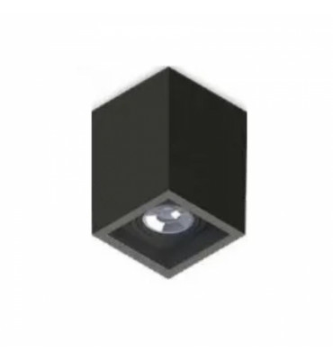 Plafon Boxit recuado PAR20 12,7x12,7x13cm preto