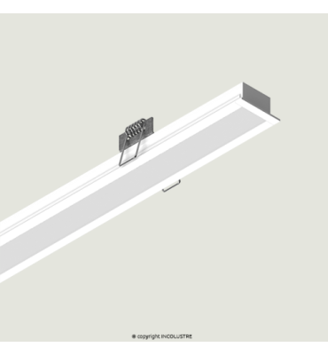 Perfil de embutir slim 35x20,5mm branco