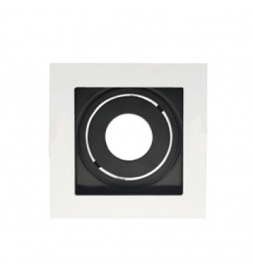 Embutido Together AR70 quadrado recuado branco e preto