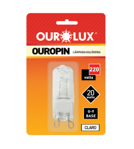 Lâmpada G9 halógena clara 20W 220V