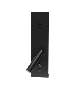 Arandela Enna LED 3+9W 3000K com USB e USB-C preta